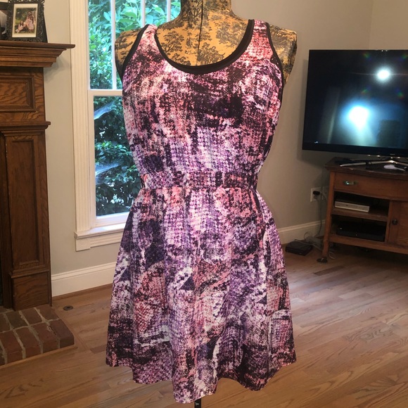 Guess Purple Print Dress - Picture 2 of 3